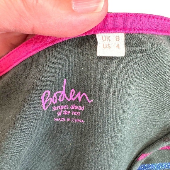 Boden Sparkle Breton Striped Top US Size 4 Multicolor - Picture 5 of 10